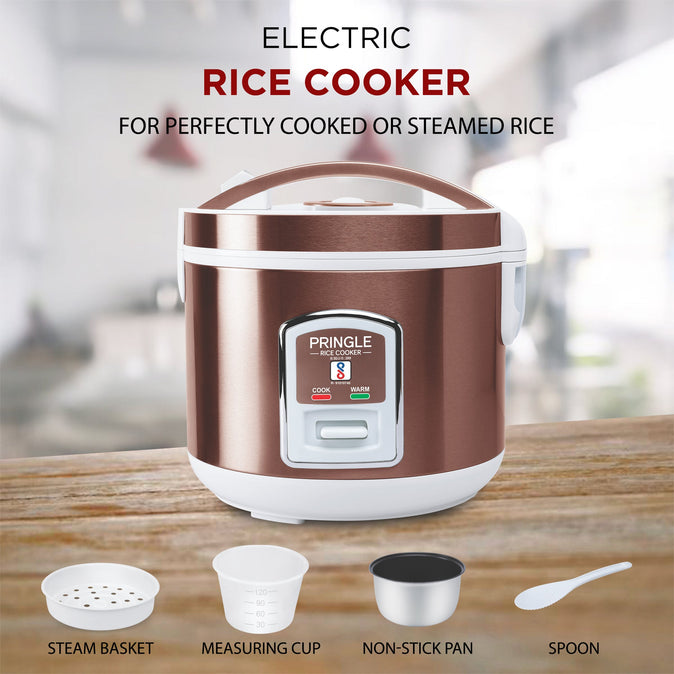 PRINGLE 2.8L Rice Cooker (RC3000) 1000Watt -Silver Comes with 1 Year O –  Pringle Appliances