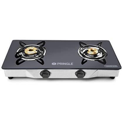 Gas Stove 2 Burner Glass Top Stainlesss Steel PGT02 SS - Pringle Appliances