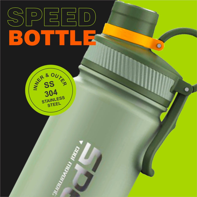 Pringle Marina Hydrosteel Flask with Handle 680 ml, Vacuum Insulated Flask Water Bottle, Stainless Steel Hydrosteel with Handle - Vacuum Insulated Flask Water Bottle, 680ml (Green) - Pringle Appliances