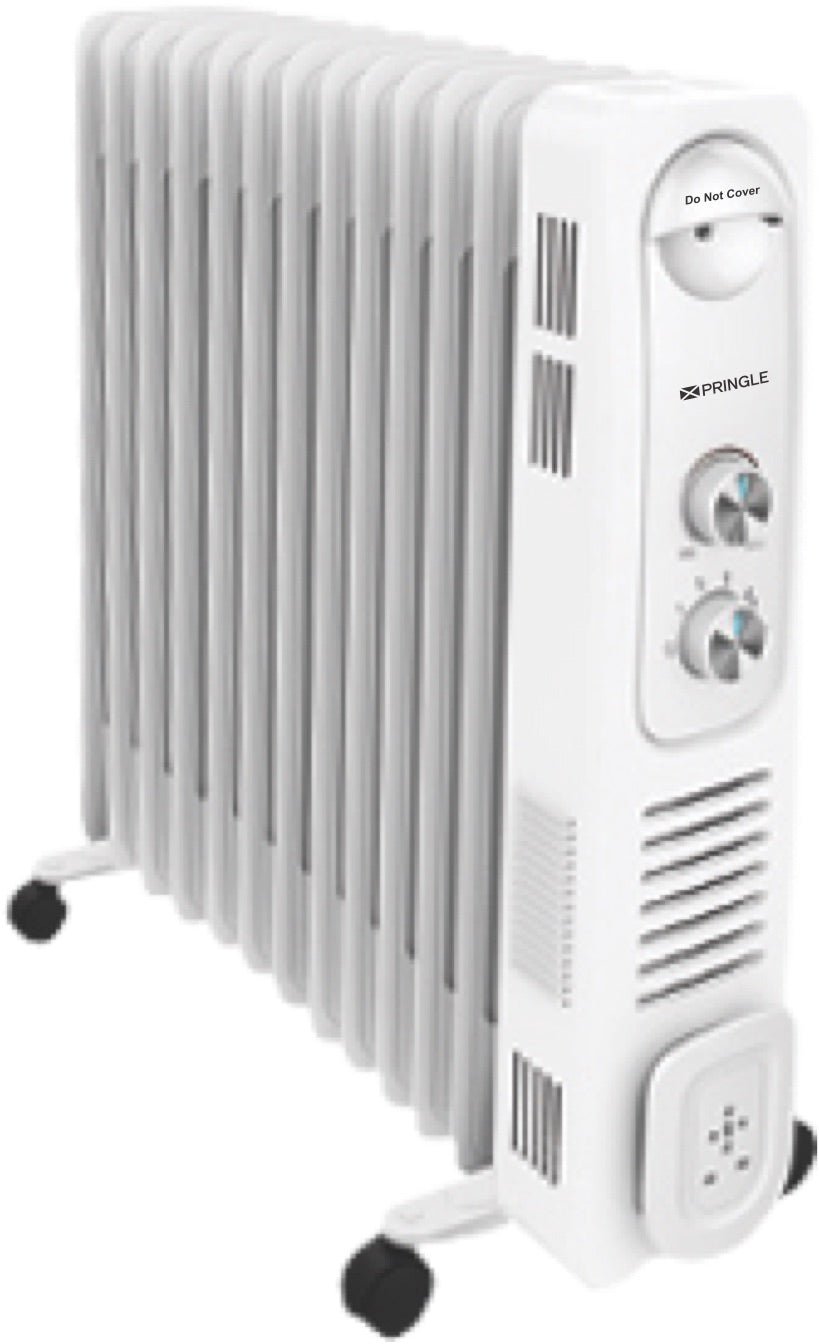 Pringle OFR 9 Fin Room Heater, 2400 Watts (ISI) 5 Stage Air Settings, Multiple Temperature Control, Oil Filled with PTC Radiator Fan Room Heater with Auto Shutoff Low Power (9 Fin (2400 Watt)) - Pringle Appliances